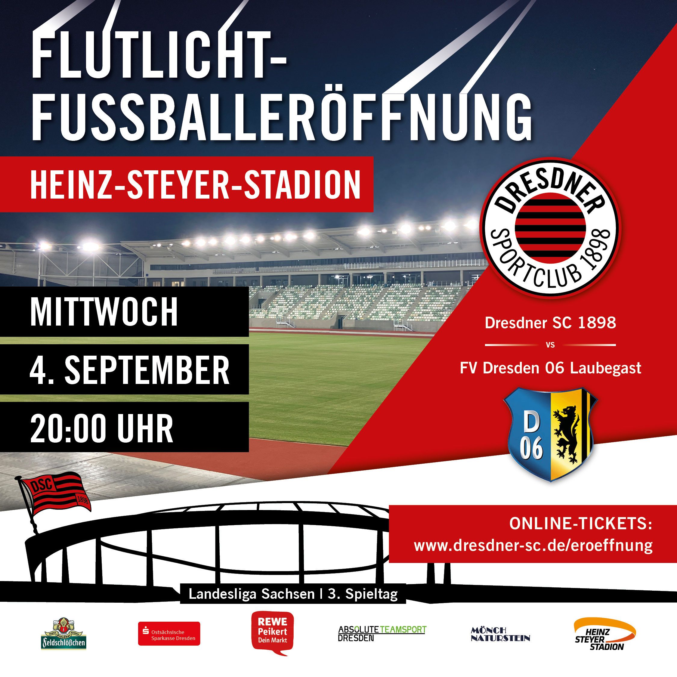 Fussball Stadioneroeffnung Heinz Steyer Stadion 2024 09 04